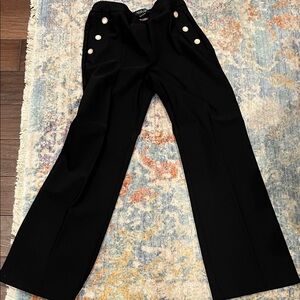 Rachel Zoe Black Trousers with Button Detail